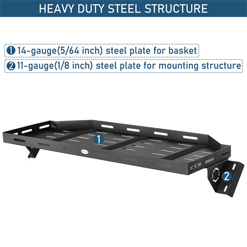 Trunk Upper Basket Cargo Rack For 2021-2026 Ford Bronco 4-Door Hardtop(Excluding Bronco Sport, Raptor Models) - Ultralisk4x4