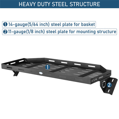 Trunk Upper Basket Cargo Rack For 2021-2026 Ford Bronco 4-Door Hardtop(Excluding Bronco Sport, Raptor Models) - Ultralisk4x4