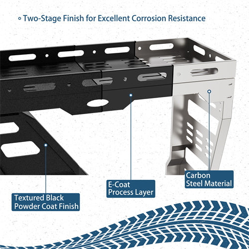 Tailgate Basket Rear Cargo Rack System For 2018-2025 Jeep Wrangler JL - Ultralisk4x4