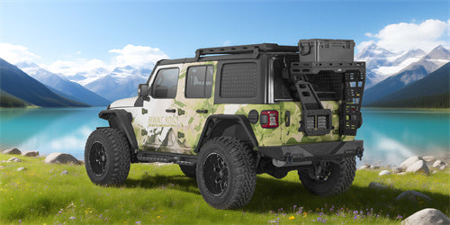 Tailgate Basket Rear Cargo Rack System For 2018-2025 Jeep Wrangler JL - Ultralisk4x4