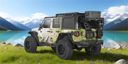 Tailgate Basket Rear Cargo Rack System For 2018-2025 Jeep Wrangler JL - Ultralisk4x4
