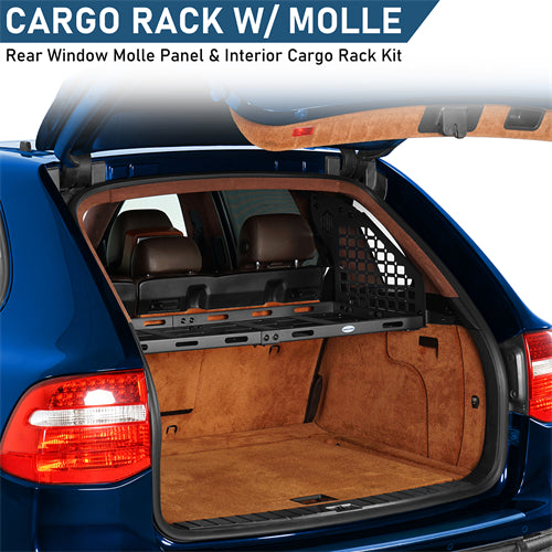 Rear Window Molle Panel & Interior Cargo Rack Kit For 2003-2010 Porsche Cayenne 955/957 - Ultralisk4x4