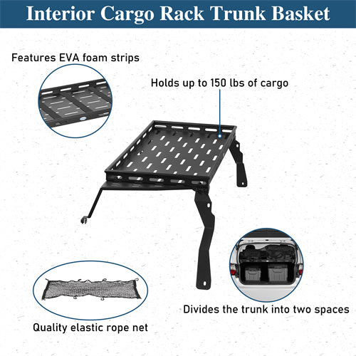 Lightweight Steel Basket Interior Cargo Rack For 2013-2017 Subaru XV Crosstrek - Ultralisk4x4