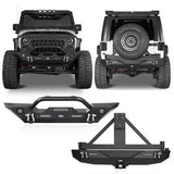 Different Trail Mid Width Front Bumper & Rear Bumper Combo(07-18 Jeep Wrangler JK) - Ultralisk 4x4