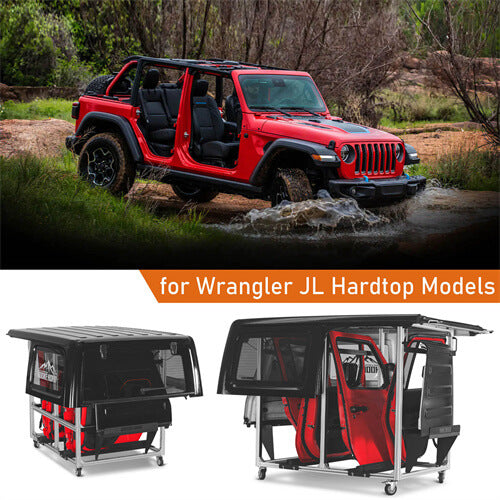 jeep wrangler hardtop aufbewahrung Hard Top Lift Holder Rack & Doors and Hardtops Storage Cart For 1997-2 – ultralisk4x4