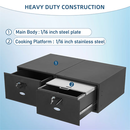 Dual Drawer Storage System For 2015-2025 Jeep Wrangler JK & JL 4-Door / 2021-2025 Ford Bronco 4-Door - Ultralisk4x4