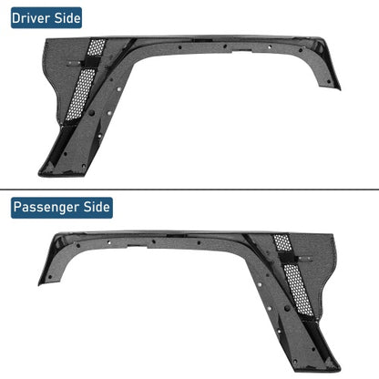 Bulwark Front Fender Flares w/ Turn Signal Lights For 2007-2018 Jeep Wrangler JK - Ultralisk4x4