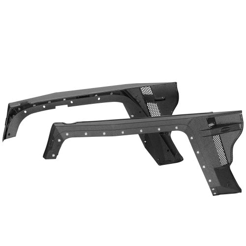 Bulwark Front Fender Flares w/ Turn Signal Lights For 2007-2018 Jeep Wrangler JK - Ultralisk4x4