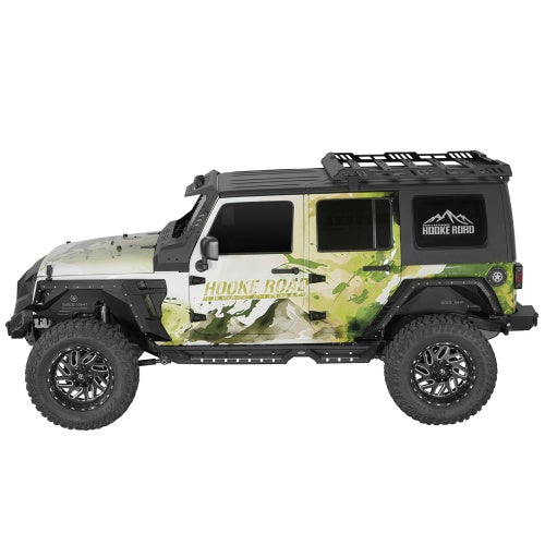 Bulwark Front Fender Flares w/ Turn Signal Lights For 2007-2018 Jeep Wrangler JK - Ultralisk4x4