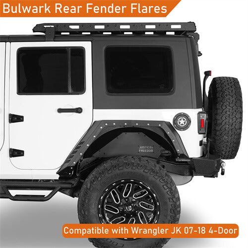Road Trip Rear Fender Flares For Jeep Wrangler JK 07-18 4-Door - Ultralisk4x4