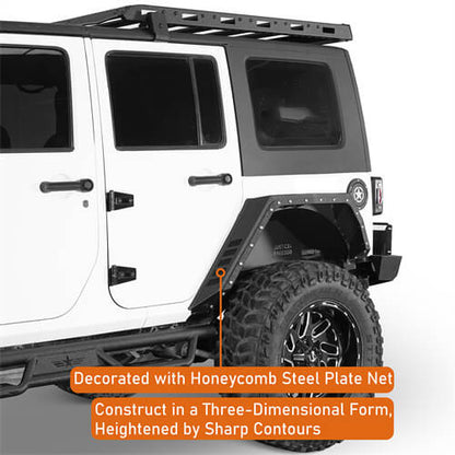 Road Trip Rear Fender Flares For Jeep Wrangler JK 07-18 4-Door - Ultralisk4x4