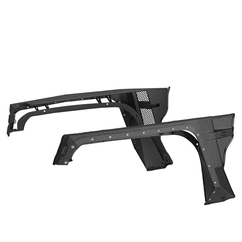 Armour Front Fender Flares w/ LED Turn Signal Lights For 2018-2025 Jeep Wrangler JL / Gladiator JT - Ultralisk4x4