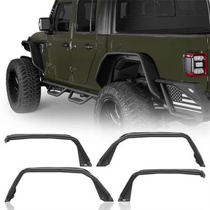 Road Trip Flux Tube Fender Flares For 2020-2025 Jeep Gladiator JT - Ultralisk4x4