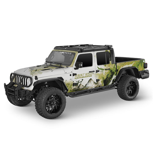 Aftermarket Flat Style Front & Rear Fender Flares For 2020-2025 Jeep Gladiator JT - Ultralisk4x4