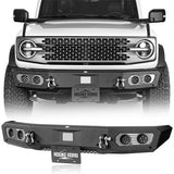 2021-2023 Ford Bronco Front Bumper 4x4 Truck Parts w/D-Rings & LED Lights - Ultralisk4x4 ul8922s 1