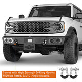 2021-2023 Ford Bronco Front Bumper 4x4 Truck Parts w/D-Rings & LED Lights - Ultralisk4x4 ul8922s 12
