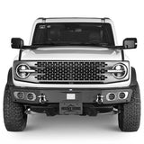 2021-2023 Ford Bronco Front Bumper 4x4 Truck Parts w/D-Rings & LED Lights - Ultralisk4x4 ul8922s 2