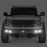 2021-2023 Ford Bronco Front Bumper 4x4 Truck Parts w/D-Rings & LED Lights - Ultralisk4x4 ul8922s 8