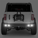 2021-2023 Ford Bronco Rear Bumper 4x4 Truck Parts w/D-Rings & LED Lights Excluding Raptor - Ultralisk4x4 ul8923s 11