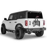 2021-2023 Ford Bronco Rear Bumper 4x4 Truck Parts w/D-Rings & LED Lights Excluding Raptor - Ultralisk4x4 ul8923s 4