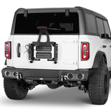 2021-2023 Ford Bronco Rear Bumper 4x4 Truck Parts w/D-Rings & LED Lights Excluding Raptor - Ultralisk4x4 ul8923s 5