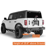2021-2023 Ford Bronco Rear Bumper 4x4 Truck Parts w/D-Rings & LED Lights Excluding Raptor - Ultralisk4x4 ul8923s 7