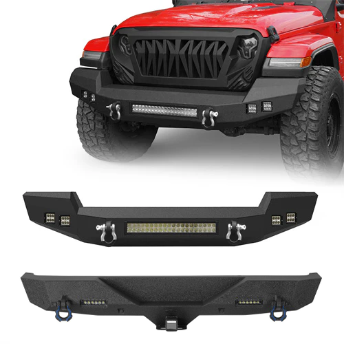 Full Width Climber Front Bumper & Explorer Rear Bumper (18-26 Jeep Wrangler JL) - ultralisk4x4