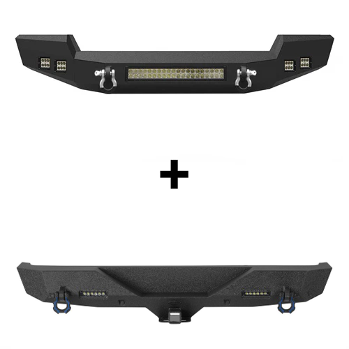 Full Width Climber Front Bumper & Explorer Rear Bumper (18-26 Jeep Wrangler JL) - ultralisk4x4