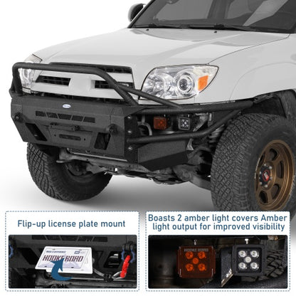 Tube Front Bumper w/ Winch Plate & 4 LED Spot Lights (03-05 Toyota 4Runner) - ultralisk4x4