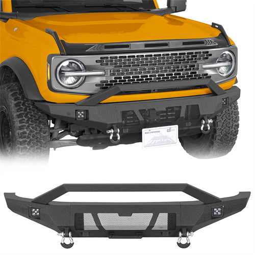 Grizzly Series Front Bumper For 2021-2025 Ford Bronco (Excluding Raptor) - Ultralisk4x4