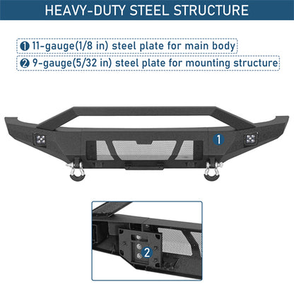Grizzly Series Front Bumper For 2021-2025 Ford Bronco (Excluding Raptor) - Ultralisk4x4