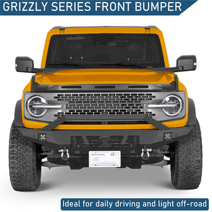 Grizzly Series Front Bumper For 2021-2025 Ford Bronco (Excluding Raptor) - Ultralisk4x4
