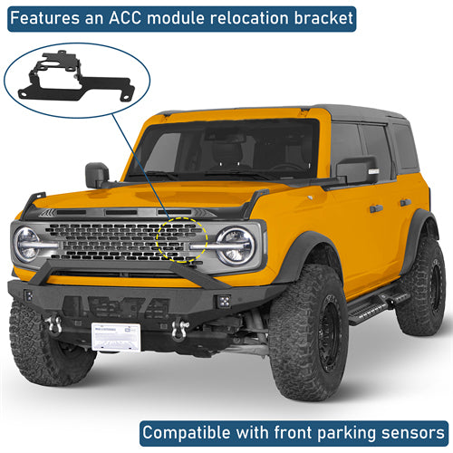 Grizzly Series Front Bumper For 2021-2025 Ford Bronco (Excluding Raptor) - Ultralisk4x4