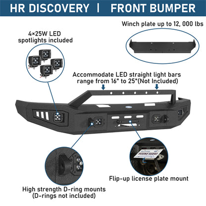 Discovery Ⅰ Front Bumper w/ Winch Plate For 1992-1999 Chevy Suburban Tahoe/GMC Yukon - Ultralisk4x4