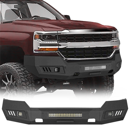 Rugged Full-Width Front Bumper(16-18 Chevy Silverado 1500) - ultralisk4x4