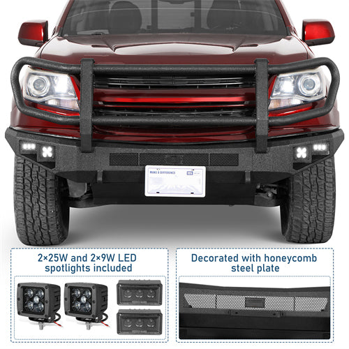 ExplorerX Front Bumper For 2015-2020 Chevy Colorado (Excluding ZR2 Models) - Ultralisk4x4