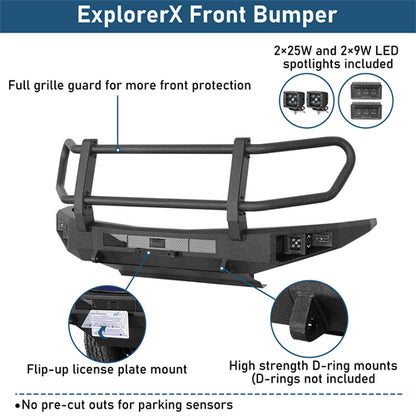 ExplorerX Front Bumper For 2015-2020 Chevy Colorado (Excluding ZR2 Models) - Ultralisk4x4