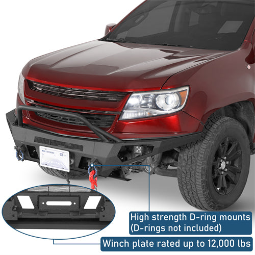 ExplorerX Full Width Front Bumper For 2015-2020 Chevy Colorado (Excluding ZR2 Models) - Ultralisk4x4