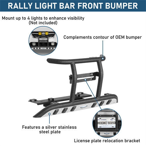 Rally light Bar Tubular Front Bumper For 2013-2017 Subaru XV Crosstrek - Ultralisk4x4