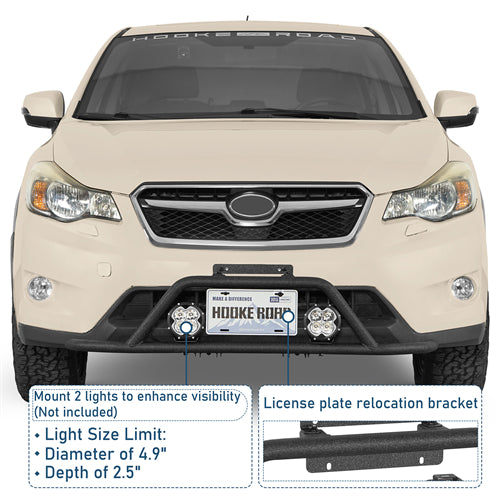 Rally light Bar Tubular Front Bumper For 2013-2017 Subaru XV Crosstrek - Ultralisk4x4