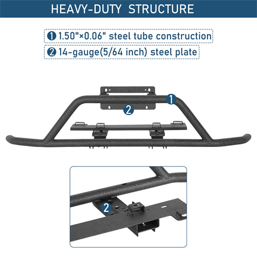 Rally light Bar Tubular Front Bumper For 2013-2017 Subaru XV Crosstrek - Ultralisk4x4