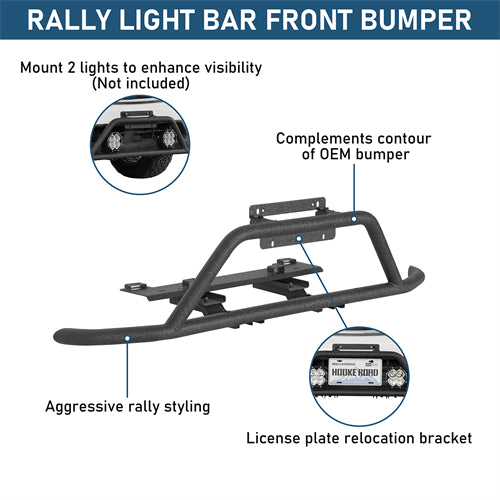Rally light Bar Tubular Front Bumper For 2013-2017 Subaru XV Crosstrek - Ultralisk4x4
