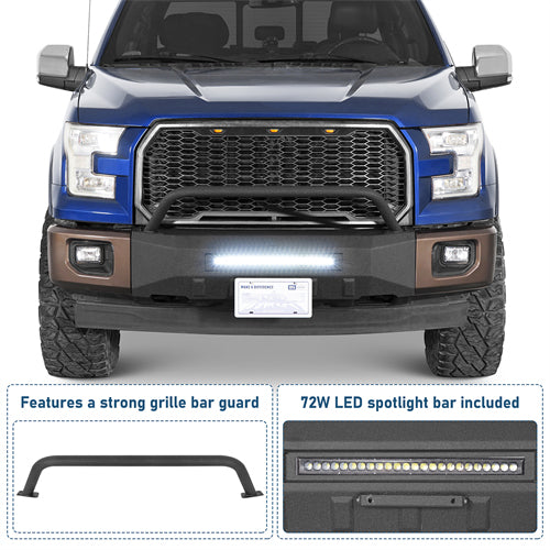 Blink Stubby Front Bumper For 2015-2017 Ford F-150 (Excluding Raptor) - Ultralisk4x4