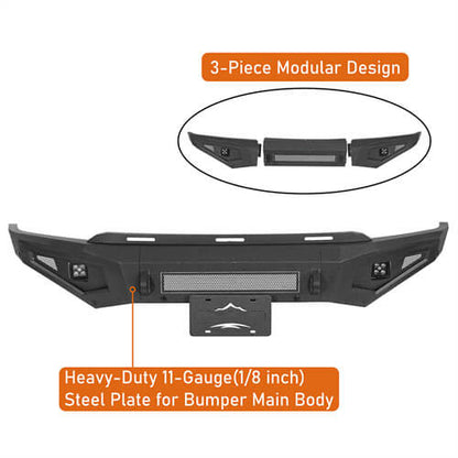 Road Trip Front Bumper w/ LED spotlights  For 2021-2023 Ford F-150(Excluding Raptor) - Ultralisk4x4