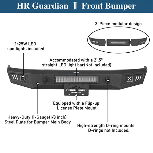 Aftermarket Front Bumper For 1992-1996 Ford F-150 F-250 F-350 - Ultralisk4x4-u8542-10