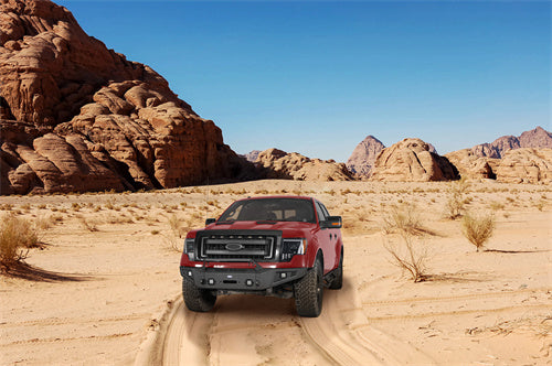 Full Width Front Bumper with Angled Hoop(09-14 Ford F-150,Excluding Raptor) - ultralisk4x4