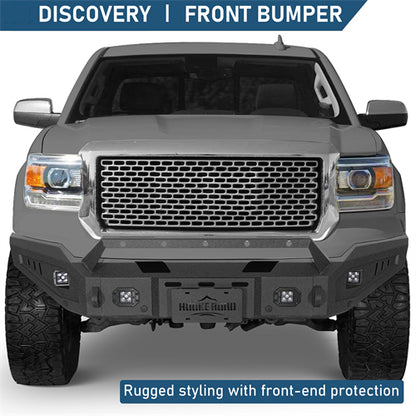 Discovery Ⅰ Full-Width Front Bumper For 2014-2015 GMC Sierra 1500 - Ultralisk4x4