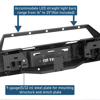 Discovery Ⅰ Full-Width Front Bumper For 2014-2015 GMC Sierra 1500 - Ultralisk4x4