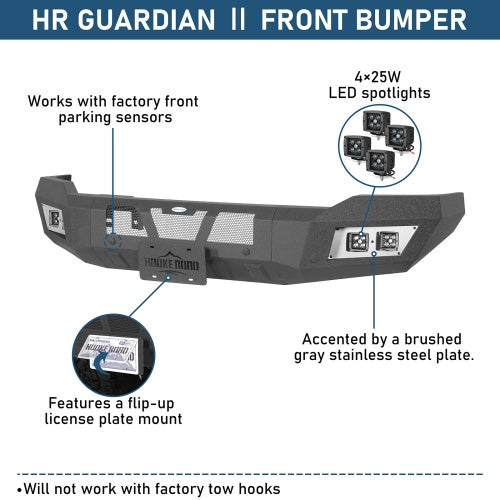Full-Width Front Bumper For 2014-2015 GMC Sierra 1500 - Ultralisk4x4