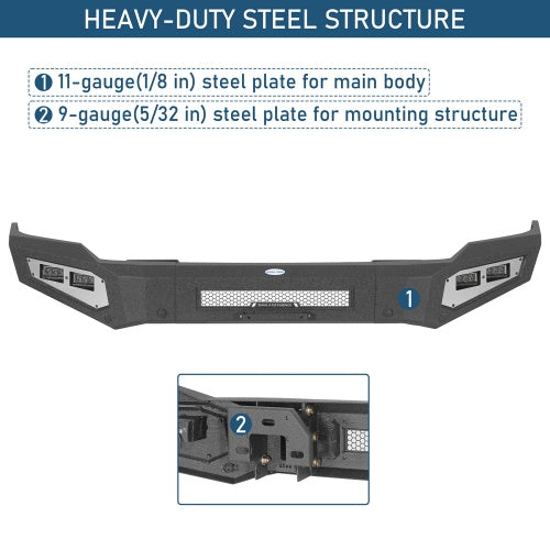 Guardian Ⅰ Full-Width Front Bumper For 2014-2015 GMC Sierra 1500 - Ultralisk4x4